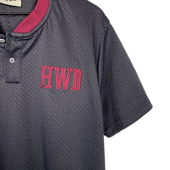 HWD Halfway Dead Mesh 23 Jersey Charcoal Gray Maroon Mens‎ Womens Size Large - Picture 6 of 8